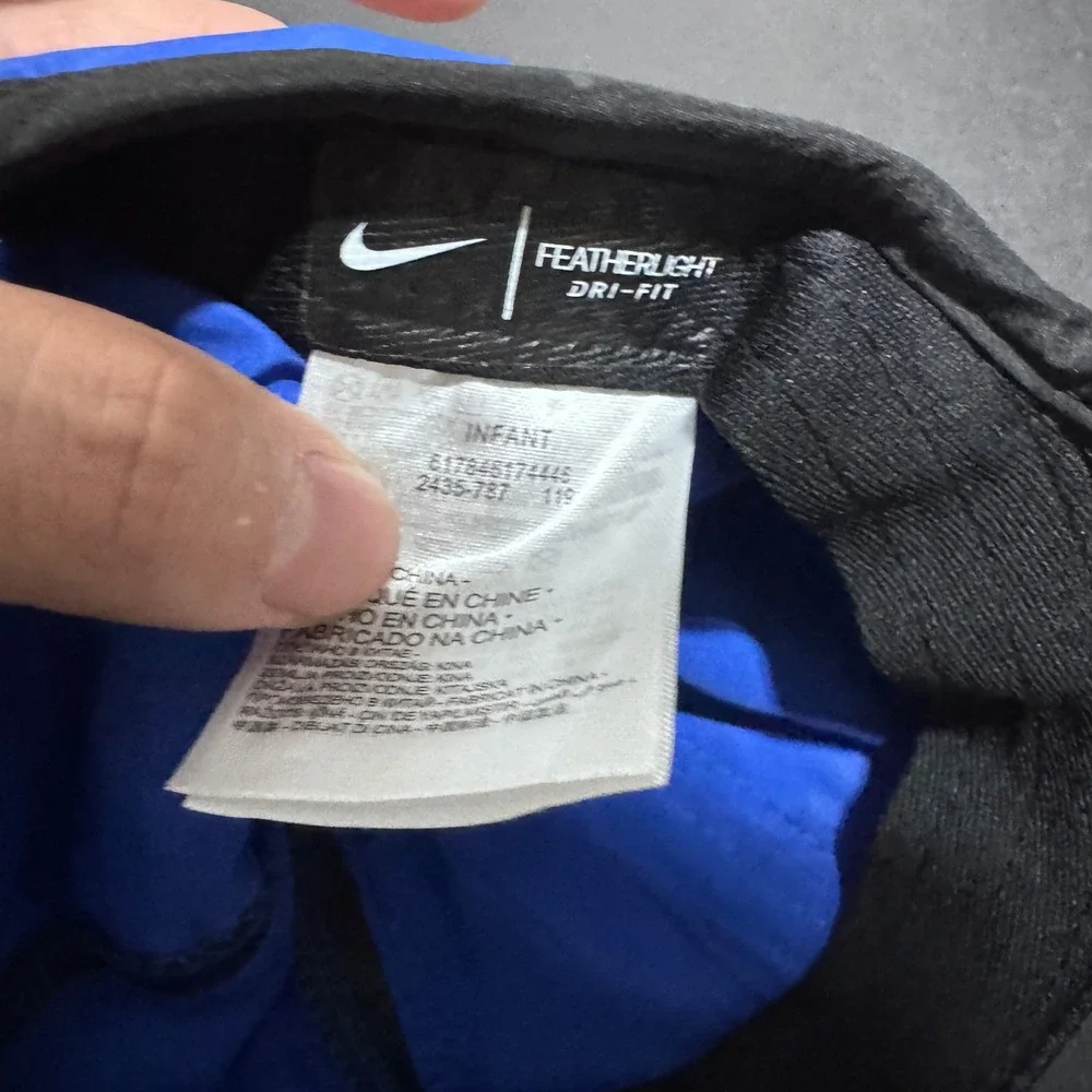 Nike Featherlight Dri-FIT Hat Infant Blue Solid Adjustable Running Cap